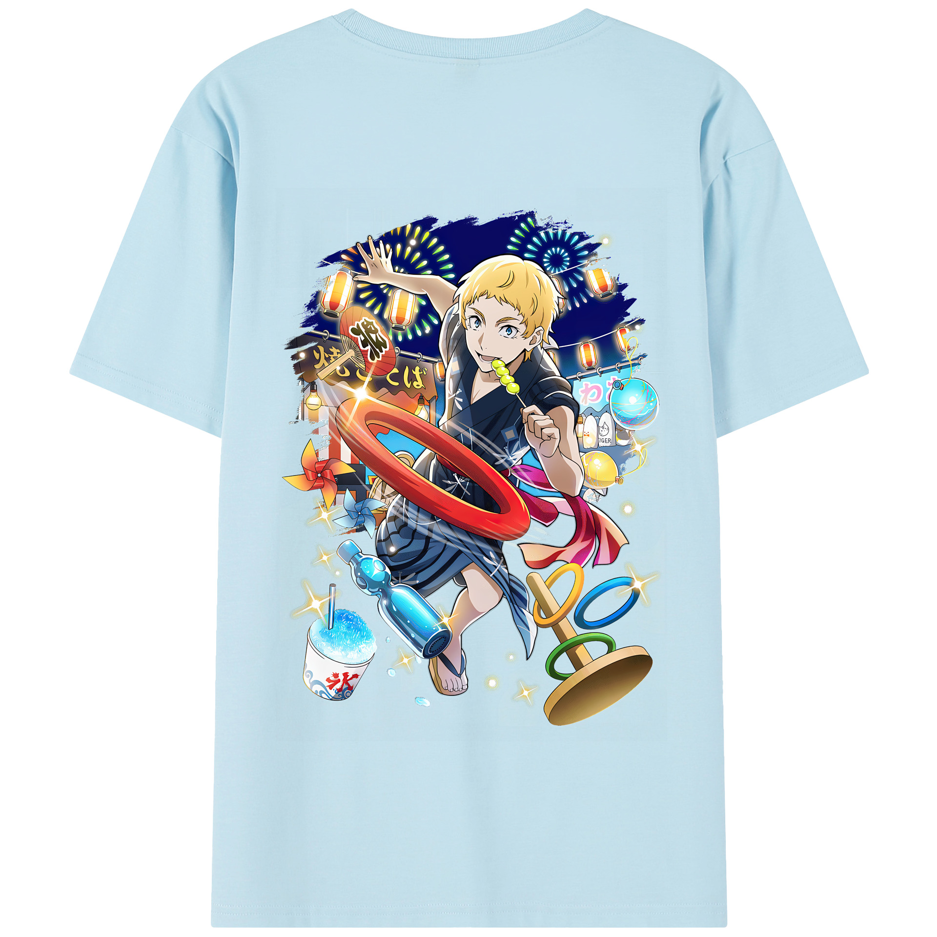 （画像用） 文豪ストレイドッグス Bungo Stray Dogs 綿100％半袖Tシャツ（背面プリント）
